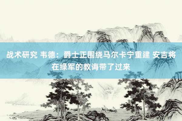 战术研究 韦德：爵士正围绕马尔卡宁重建 安吉将在绿军的教诲带了过来