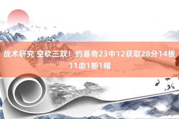 战术研究 空砍三双！约基奇23中12获取28分14板11助1断1帽