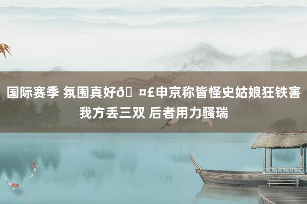 国际赛季 氛围真好🤣申京称皆怪史姑娘狂铁害我方丢三双 后者用力骚瑞