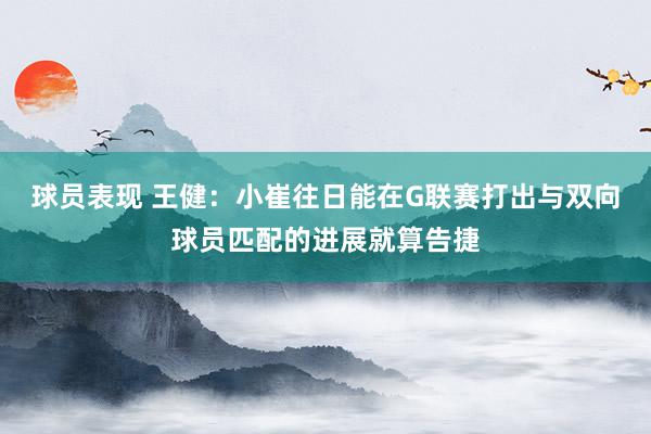 球员表现 王健：小崔往日能在G联赛打出与双向球员匹配的进展就算告捷