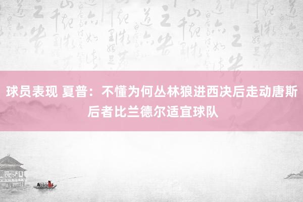 球员表现 夏普：不懂为何丛林狼进西决后走动唐斯 后者比兰德尔适宜球队