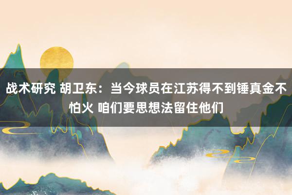 战术研究 胡卫东：当今球员在江苏得不到锤真金不怕火 咱们要思想法留住他们