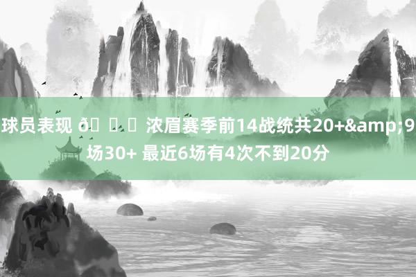 球员表现 👀浓眉赛季前14战统共20+&9场30+ 最近6场有4次不到20分