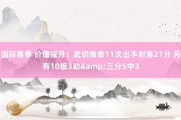 国际赛季 价值擢升！武切维奇11次出手射落21分 另有10板3助&三分5中3